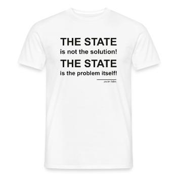 The State - Männer T-Shirt - Weiß - Vorne - AI Model Male 178 dark (178cm)