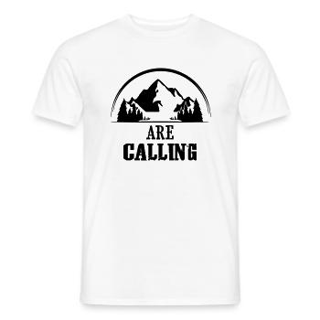 mountains are calling - Men's T-Shirt - white - Front - AI Model Male 178 dark (178cm)