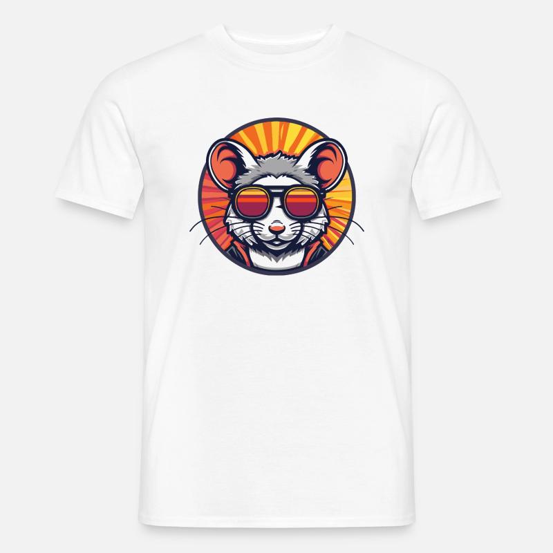 Maus Comic Cool - Männer T-Shirt - Weiß