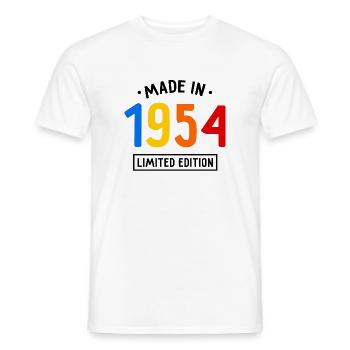 Made in 1954 - Limited Edition - Geburtsjahr - Männer T-Shirt - Weiß - Vorne - AI Model Male 178 dark (178cm)
