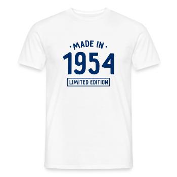 Made in 1954 - Limited Edition - Geburtsjahr - Männer T-Shirt - Weiß - Vorne - AI Model Male 178 dark (178cm)