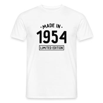 Made in 1954 - Limited Edition - Geburtsjahr - Männer T-Shirt - Weiß - Vorne - AI Model Male 178 dark (178cm)