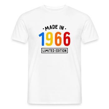 Made in 1966 - Limited Edition - Geburtsjahr - Männer T-Shirt - Weiß - Vorne - AI Model Male 178 dark (178cm)