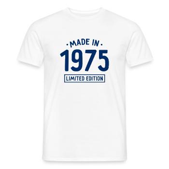 Made in 1975 - Limited Edition - Geburtsjahr - Männer T-Shirt - Weiß - Vorne - AI Model Male 178 dark (178cm)