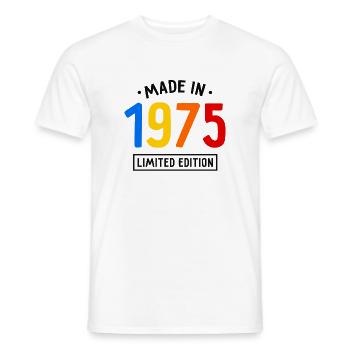 Made in 1975 - Limited Edition - Geburtsjahr - Männer T-Shirt - Weiß - Vorne - AI Model Male 178 dark (178cm)