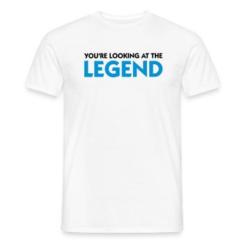 La légende est en face de vous! - T-shirt homme - blanc - Devant - AI Model Male 178 dark (178cm)