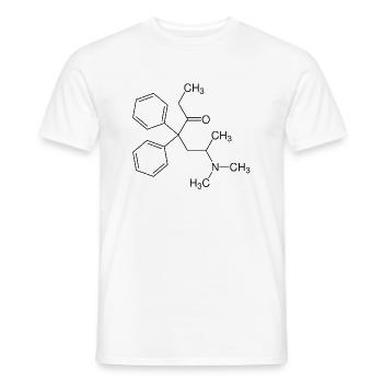 Methadone structural formula - Men's T-Shirt - white - Front - AI Model Male 178 dark (178cm)