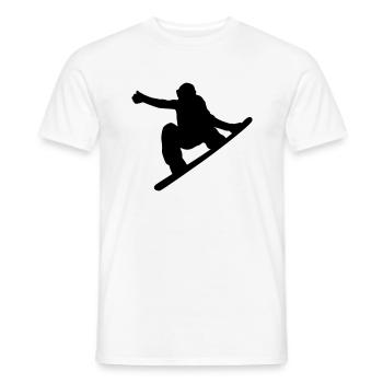 snowboarding - Männer T-Shirt - Weiß - Vorne - AI Model Male 178 dark (178cm)