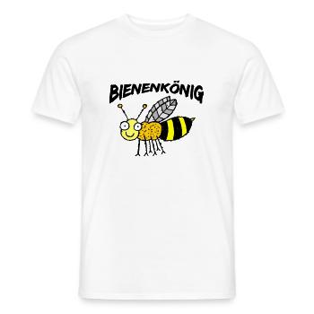 The beekeeper is the bee king - Men's T-Shirt - white - Front - AI Model Male 178 dark (178cm)