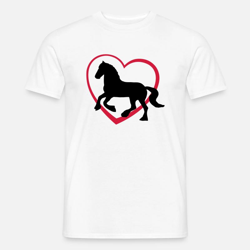 Frison Gypsy Cob ou le type de cheval avec le - T-shirt homme - blanc