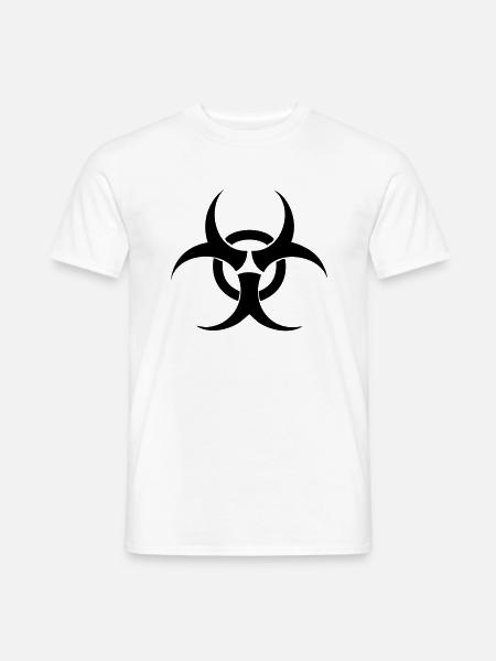 Bio Hazard Symbol - Männer T-Shirt - Weiß
