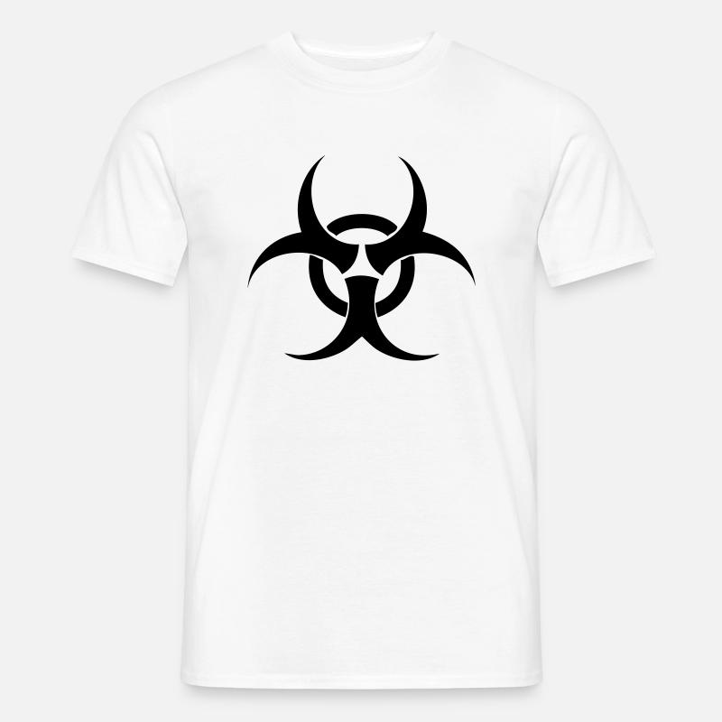 Bio Hazard Symbol - Männer T-Shirt - Weiß