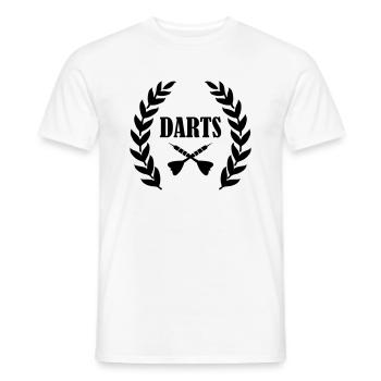 darts - Männer T-Shirt - Weiß - Vorne - AI Model Male 178 dark (178cm)