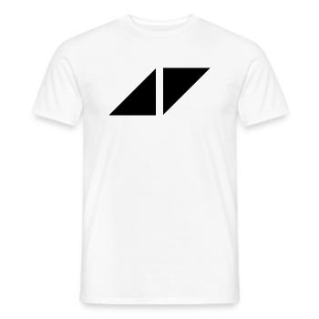 AV logo - Men's T-Shirt - white - Front - AI Model Male 178 dark (178cm)