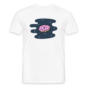Space Doughnut - Men's T-Shirt - white - Front - AI Model Male 178 dark (178cm)
