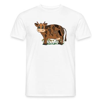 Kuh - Männer T-Shirt - Weiß - Vorne - AI Model Male 178 dark (178cm)