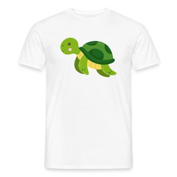 Turtle Children Toddlers Baby Boy Girl - Men's T-Shirt - white - Front - AI Model Male 178 dark (178cm)