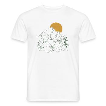 Matterhorn Alps Mountains - Men's T-Shirt - white - Front - AI Model Male 178 dark (178cm)
