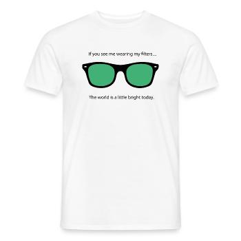 green filter - Men's T-Shirt - white - Front - AI Model Male 178 dark (178cm)