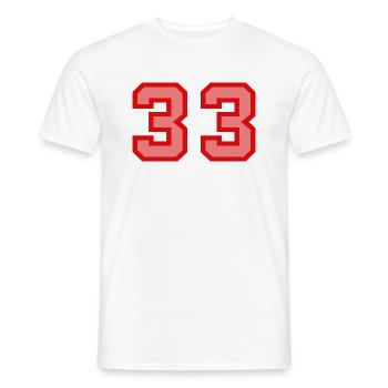 Cool Retro Retrostyle Numéro de maillot numéro de dos - T-shirt homme - blanc - Devant - AI Model Male 178 dark (178cm)