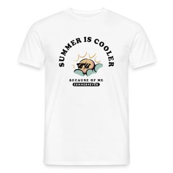 Summertime - Männer T-Shirt - Weiß - Vorne - AI Model Male 178 dark (178cm)