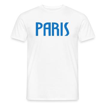 Paris - T-shirt homme - blanc - Devant - AI Model Male 178 dark (178cm)