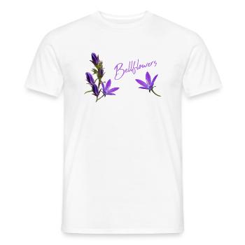 Fleurs violettes Bluebells - T-shirt homme - blanc - Devant - AI Model Male 178 dark (178cm)