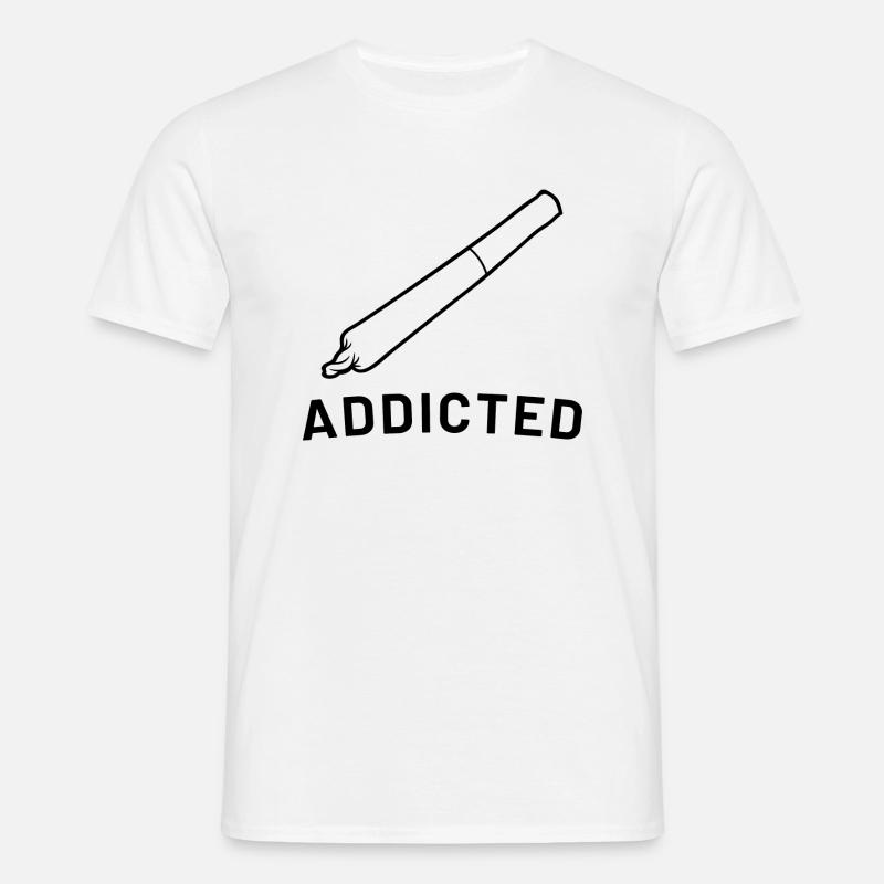Joint Addicted - Männer T-Shirt - Weiß