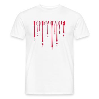 big bad wolf quote - Men's T-Shirt - white - Front - AI Model Male 178 dark (178cm)
