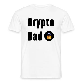 Trading de Bitcoin et d'actions cryptographiques - T-shirt homme - blanc - Devant - AI Model Male 178 dark (178cm)