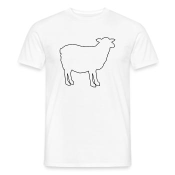 Sheep - Men's T-Shirt - white - Front - AI Model Male 178 dark (178cm)