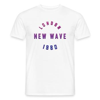 LONDON NEW WAVE 1980 - Men's T-Shirt - white - Front - AI Model Male 178 dark (178cm)