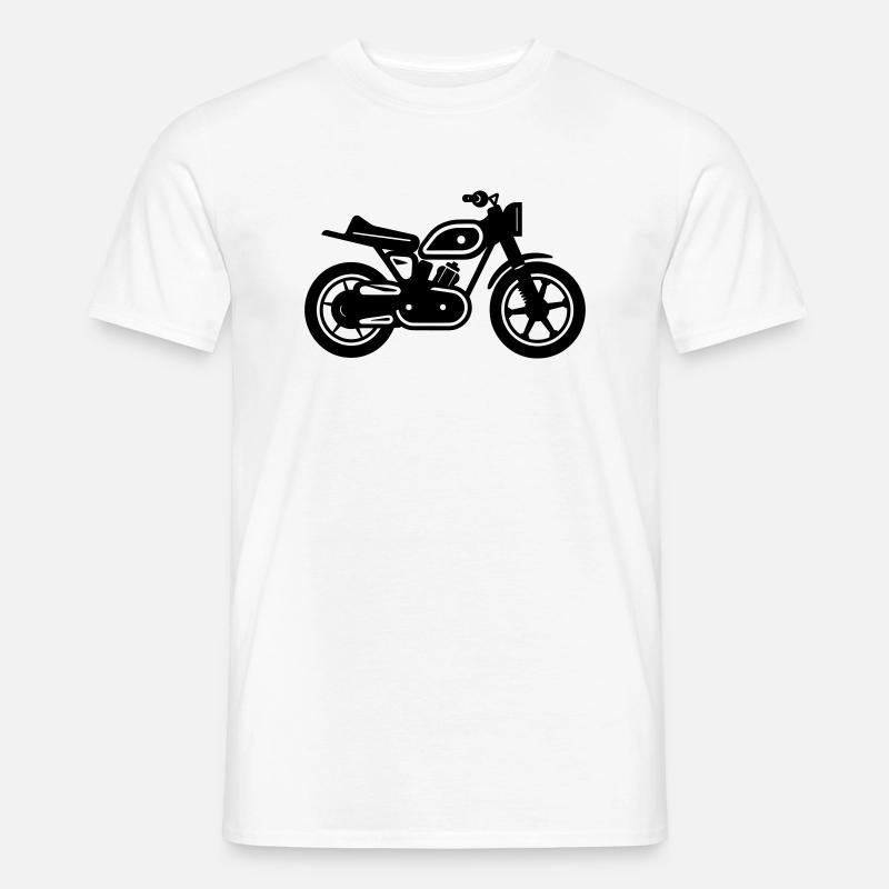 Motorrad - Männer T-Shirt - Weiß