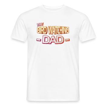 Bird Watching Dad - Papa Lustig - Men's T-Shirt - white - Front - AI Model Male 178 dark (178cm)