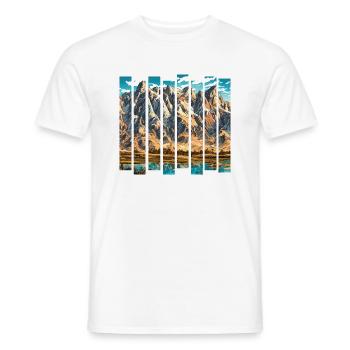 Mountains Hike Hiking Mountain Hiking Mountain Hikers - Men's T-Shirt - white - Front - AI Model Male 178 dark (178cm)