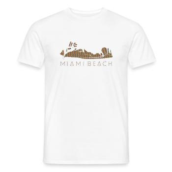 Miami Beach Pride - Men's T-Shirt - white - Front - AI Model Male 178 dark (178cm)