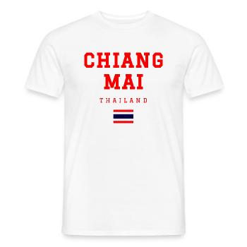 Chiang Mai, Thaïlande - T-shirt homme - blanc - Devant - AI Model Male 178 dark (178cm)