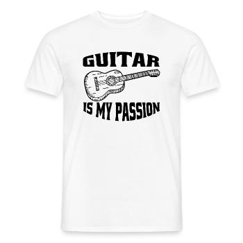 Gitarre Musikinstrument Zupfinstrument Gitarrist - Männer T-Shirt - Weiß - Vorne - AI Model Male 178 dark (178cm)