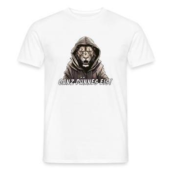 Ganz dünnes Eis Löwe - Männer T-Shirt - Weiß - Vorne - AI Model Male 178 dark (178cm)