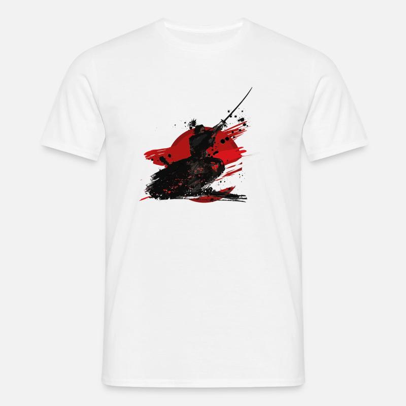 SSW142 Samurai - Männer T-Shirt - Weiß