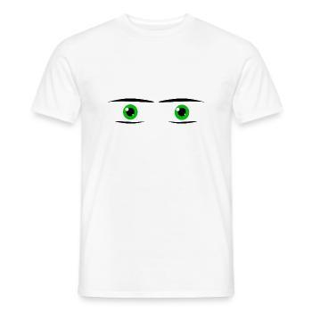 Paire d’yeux verts - T-shirt homme - blanc - Devant - AI Model Male 178 dark (178cm)