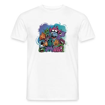 Geschenkidee Fantasy Doodle Art Zeichnen von Charakteren - Männer T-Shirt - Weiß - Vorne - AI Model Male 178 dark (178cm)