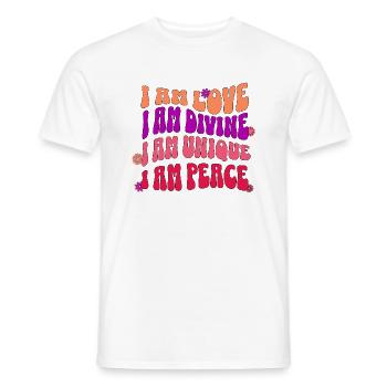 self love affirmations - Men's T-Shirt - white - Front - AI Model Male 178 dark (178cm)