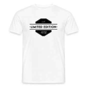 LIMITED EDITION_1978 - Men's T-Shirt - white - Front - AI Model Male 178 dark (178cm)
