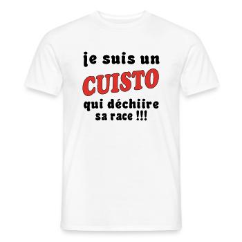 Ich bin ein CUISTO - Männer T-Shirt - Weiß - Vorne - AI Model Male 178 dark (178cm)