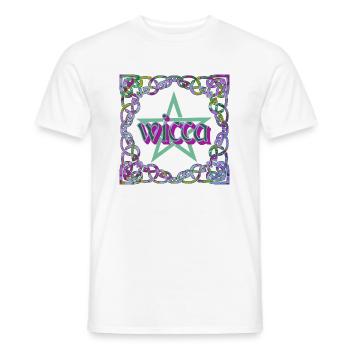 keltischer rahmen wicca e 230 - Männer T-Shirt - Weiß - Vorne - AI Model Male 178 dark (178cm)