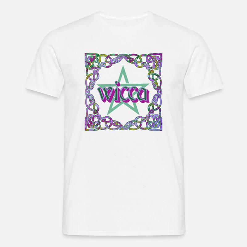 keltischer rahmen wicca e 230 - Männer T-Shirt - Weiß