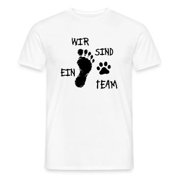 Wir sind ein Team - Männer T-Shirt - Weiß - Vorne - AI Model Male 178 dark (178cm)