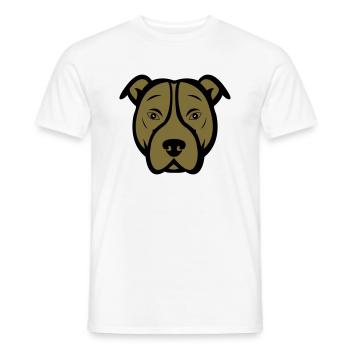 Chien - T-shirt homme - blanc - Devant - AI Model Male 178 dark (178cm)