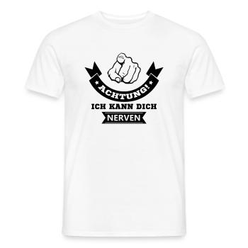 I can annoy you - Men's T-Shirt - white - Front - AI Model Male 178 dark (178cm)